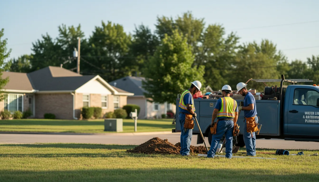Residential water line and bathroom plumbing service in Ottawa, KS
